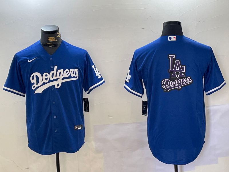 Men Los Angeles Dodgers Blank Blue Game 2024 Nike MLB Jersey style 10174